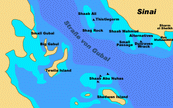 Sha'ab Ali Reef in the Strait of Gubal