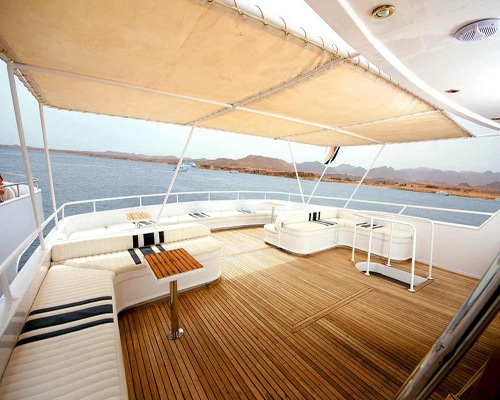 Middle Deck on M/Y Carlton Diving Yacht in Sharm el Sheikh Egypt