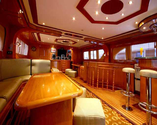 Interior Salon of M/Y Carlton Liveaboard Diving Yacht in Sharm el Sheikh Egypt