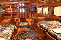 Interior of M/Y Ocean Wave Liveaboard Diving Motor Yacht in Marsa Alam Egypt