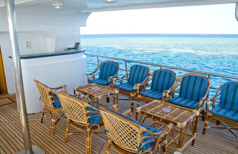 Top Sun Deck on Sea Queen I Liveaboad Diving Motor Yacht in Sharm el Sheikh Egypt