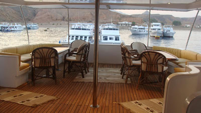 Upper Deck on M/Y Vasseem Liveaboad Diving Motor Yacht in Sharm el Sheikh Egypt