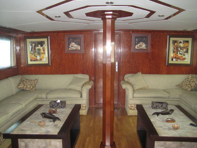 Upper Lounge on M/Y Vasseem Liveaboad Diving Motor Yacht in Sharm el Sheikh Egypt